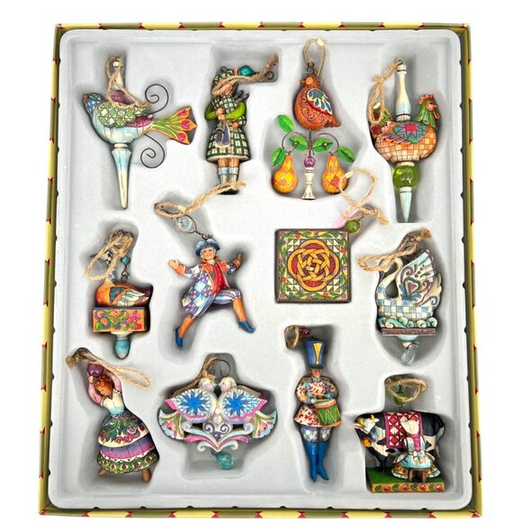 Jim Shore Twelve Days Of Christmas Ornaments Set Full Set with Box - Picture 1 of 16